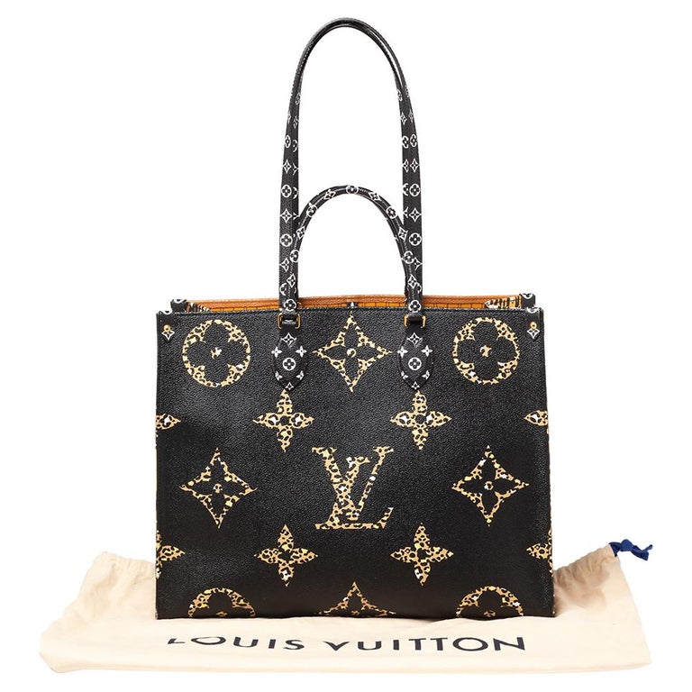 Louis Vuitton Black Monogram Giant Jungle Onthego GM Bag at