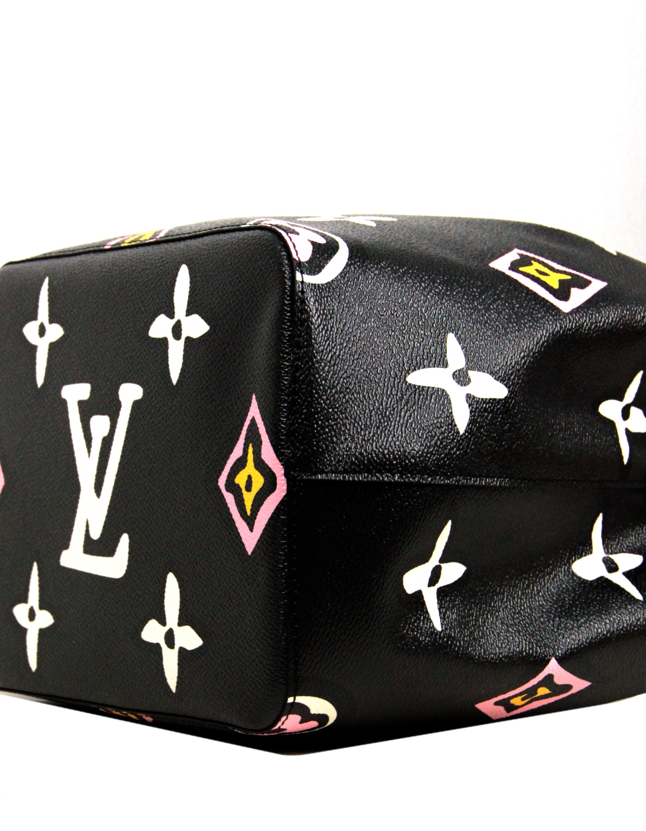 Louis Vuitton Black Monogram Giant Wild at Heart Neonoe MM Convertible Bag 1