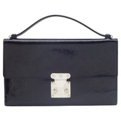 Louis Vuitton Black Monogram Glace Anouchka MM Clutch