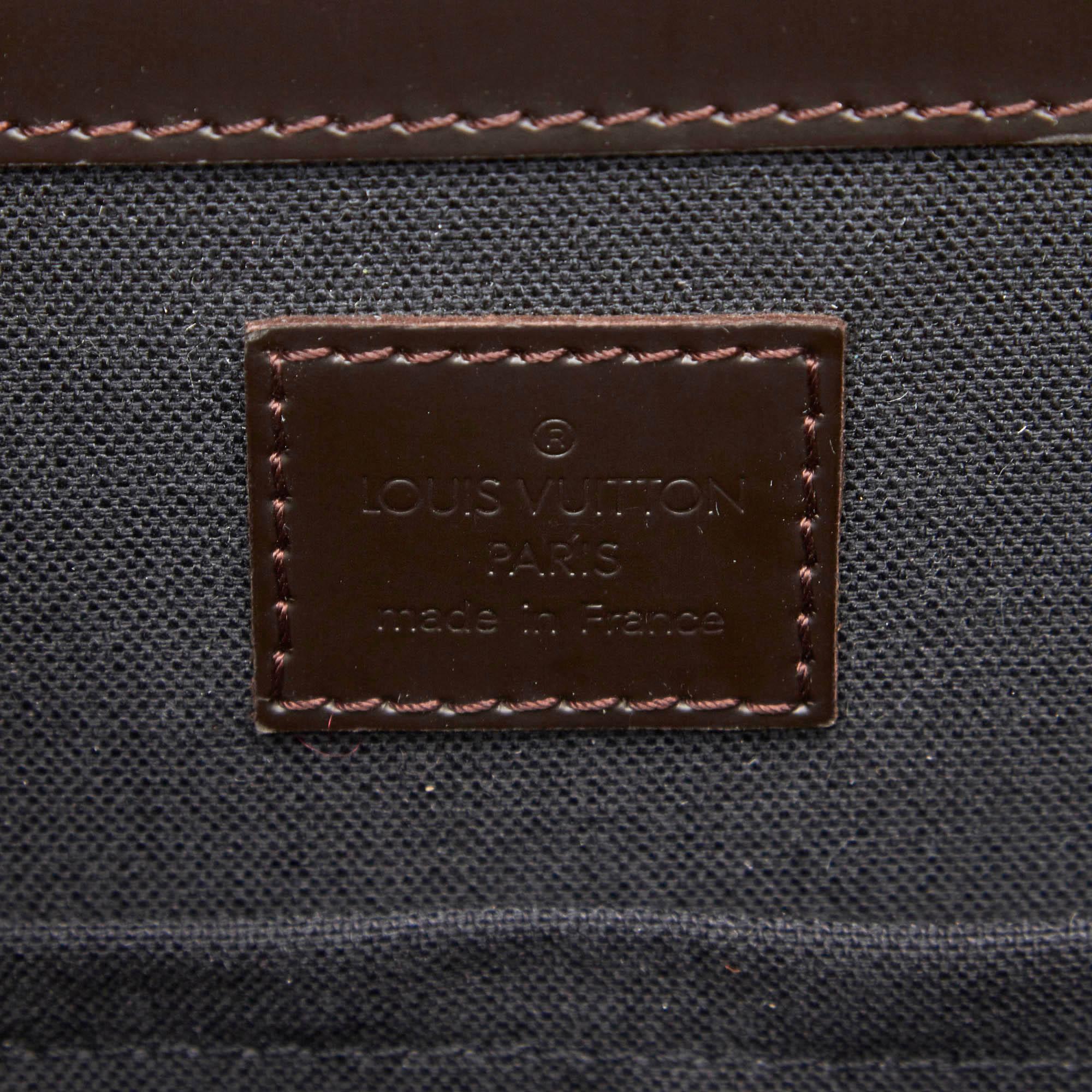 Louis Vuitton Black Monogram Glace Fonzie In Good Condition For Sale In Orlando, FL