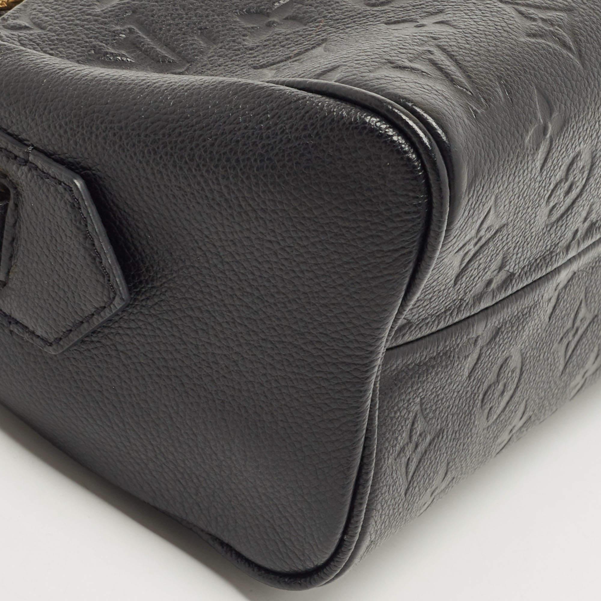 Louis Vuitton Black Monogram Impreinte Leather Speedy 20 Bandouliere Bag 11
