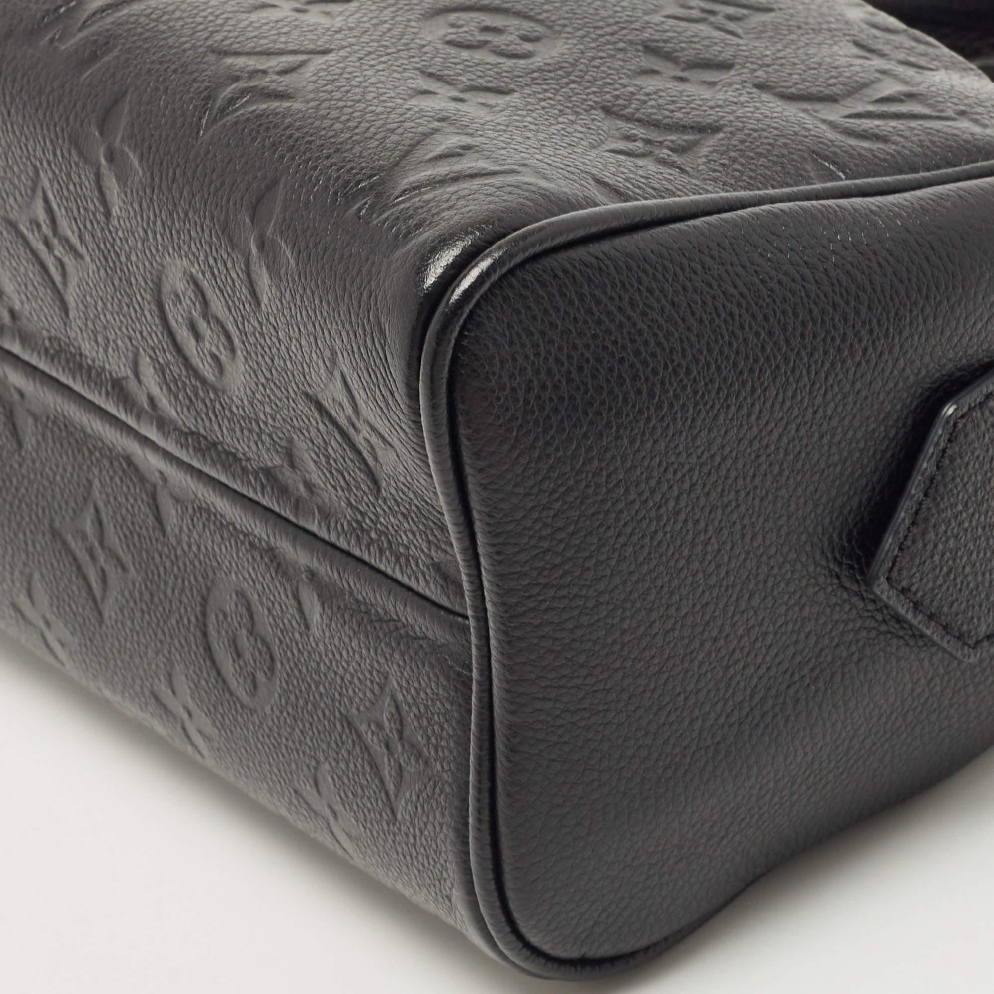 Louis Vuitton Black Monogram Impreinte Leather Speedy 20 Bandouliere Bag 12