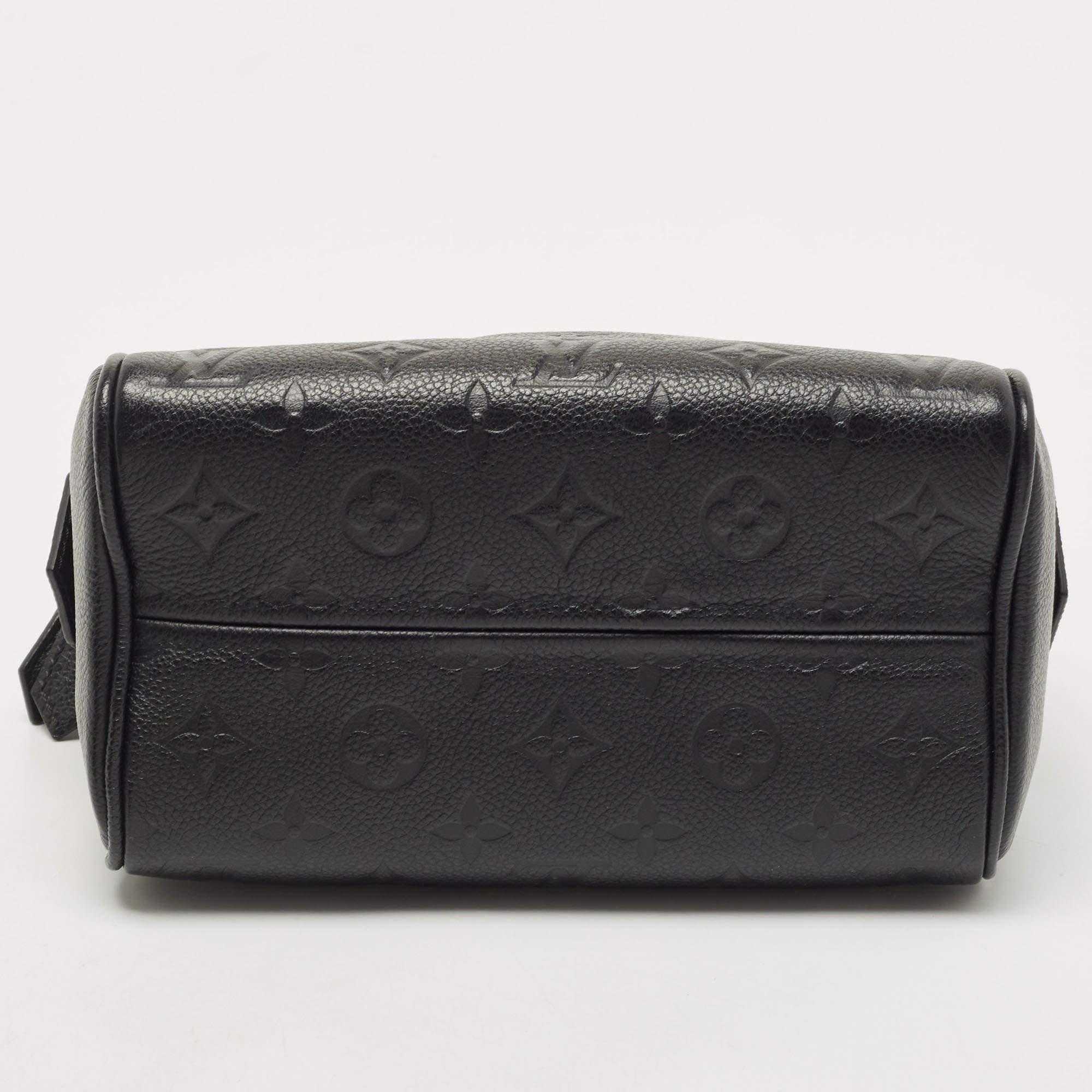 Louis Vuitton Black Monogram Impreinte Leather Speedy 20 Bandouliere Bag 1