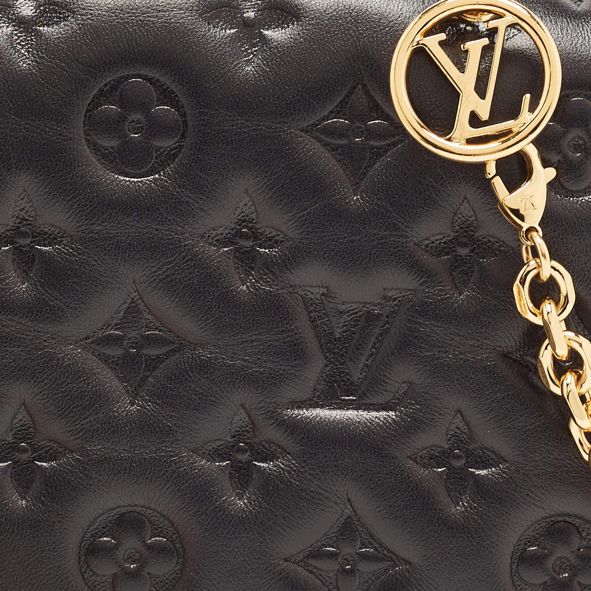 Louis Vuitton Black Monogram Leather Coussin Pochette Bag 9