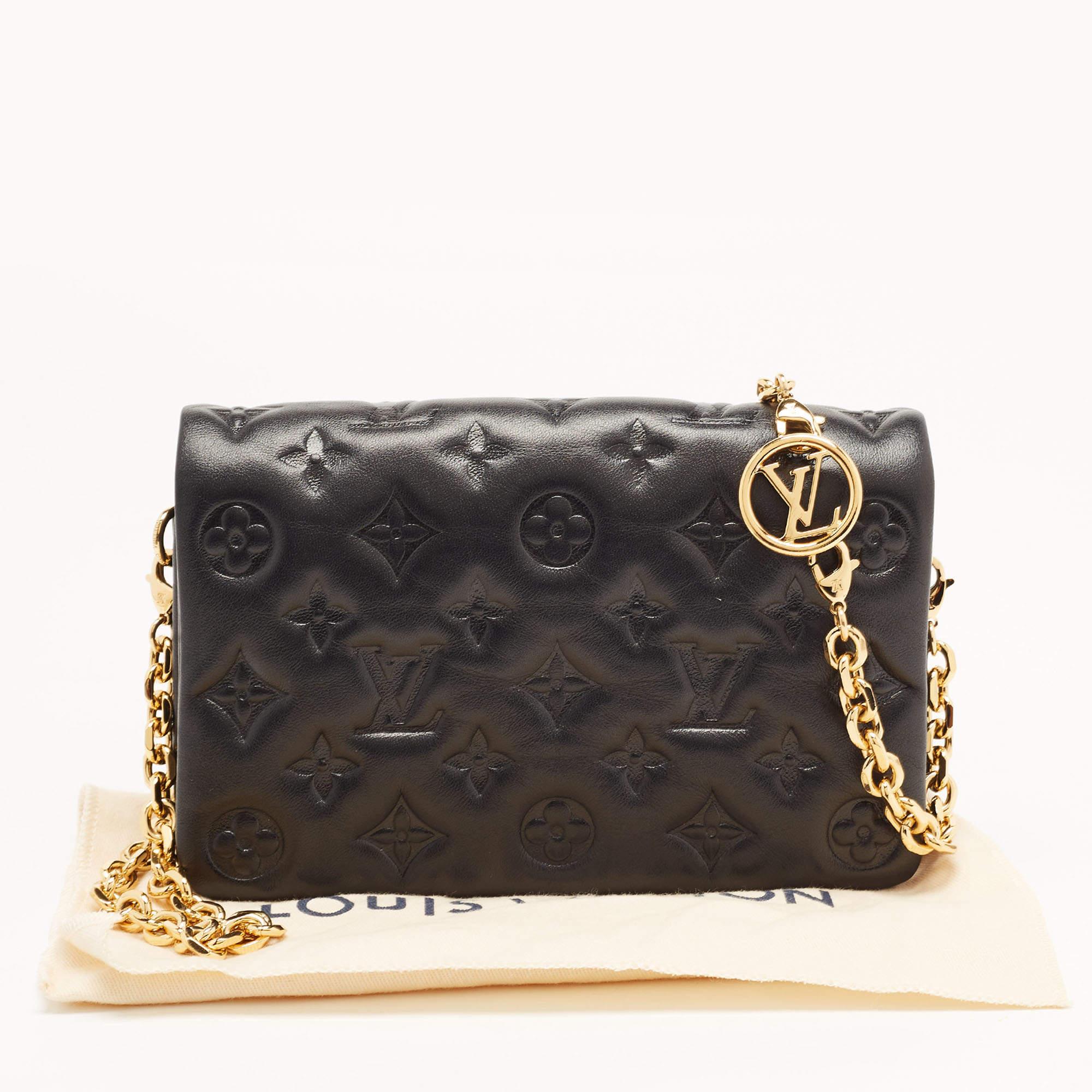 Louis Vuitton Black Monogram Leather Coussin Pochette Bag 10