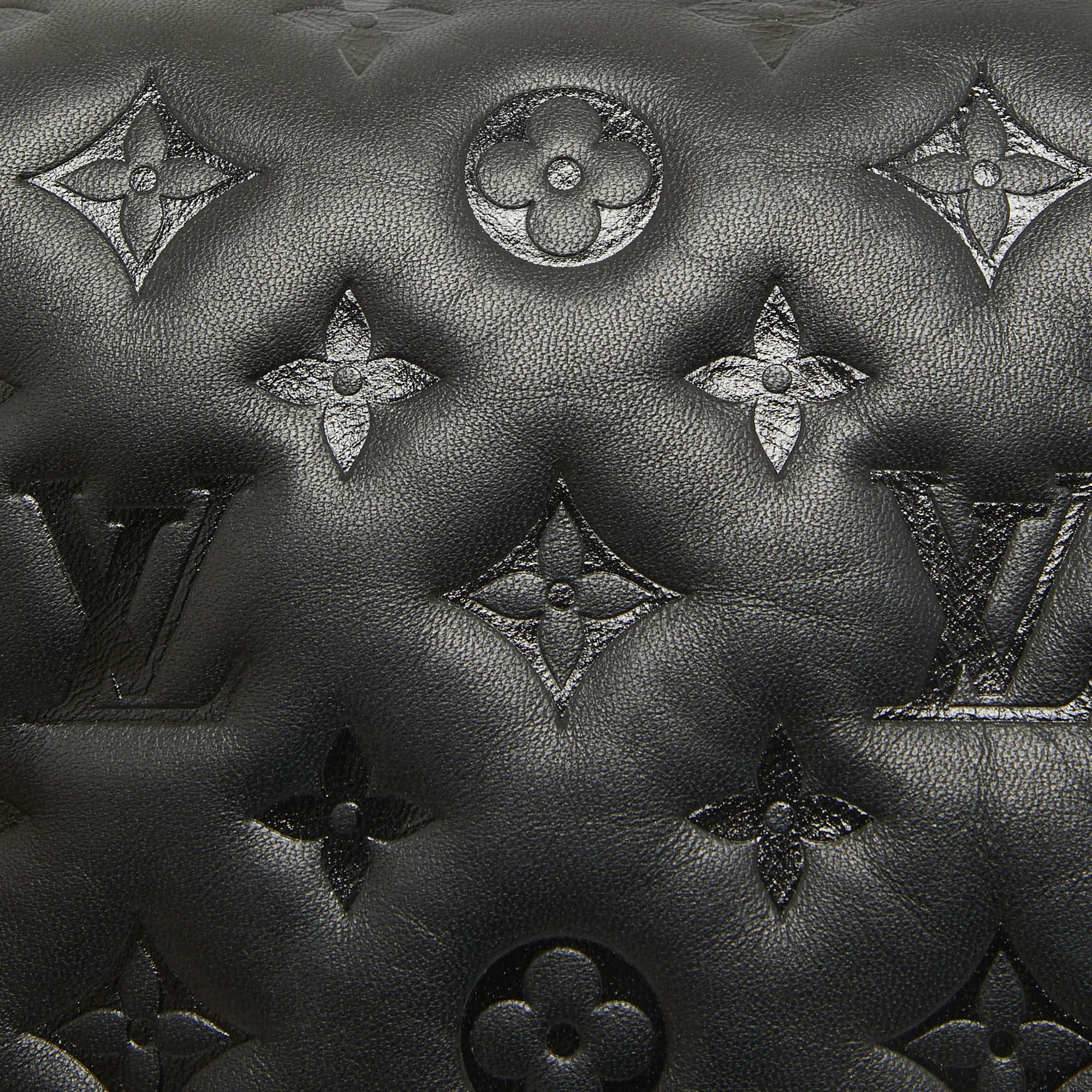 Louis Vuitton Black Monogram Leather Coussin Pochette Bag 1