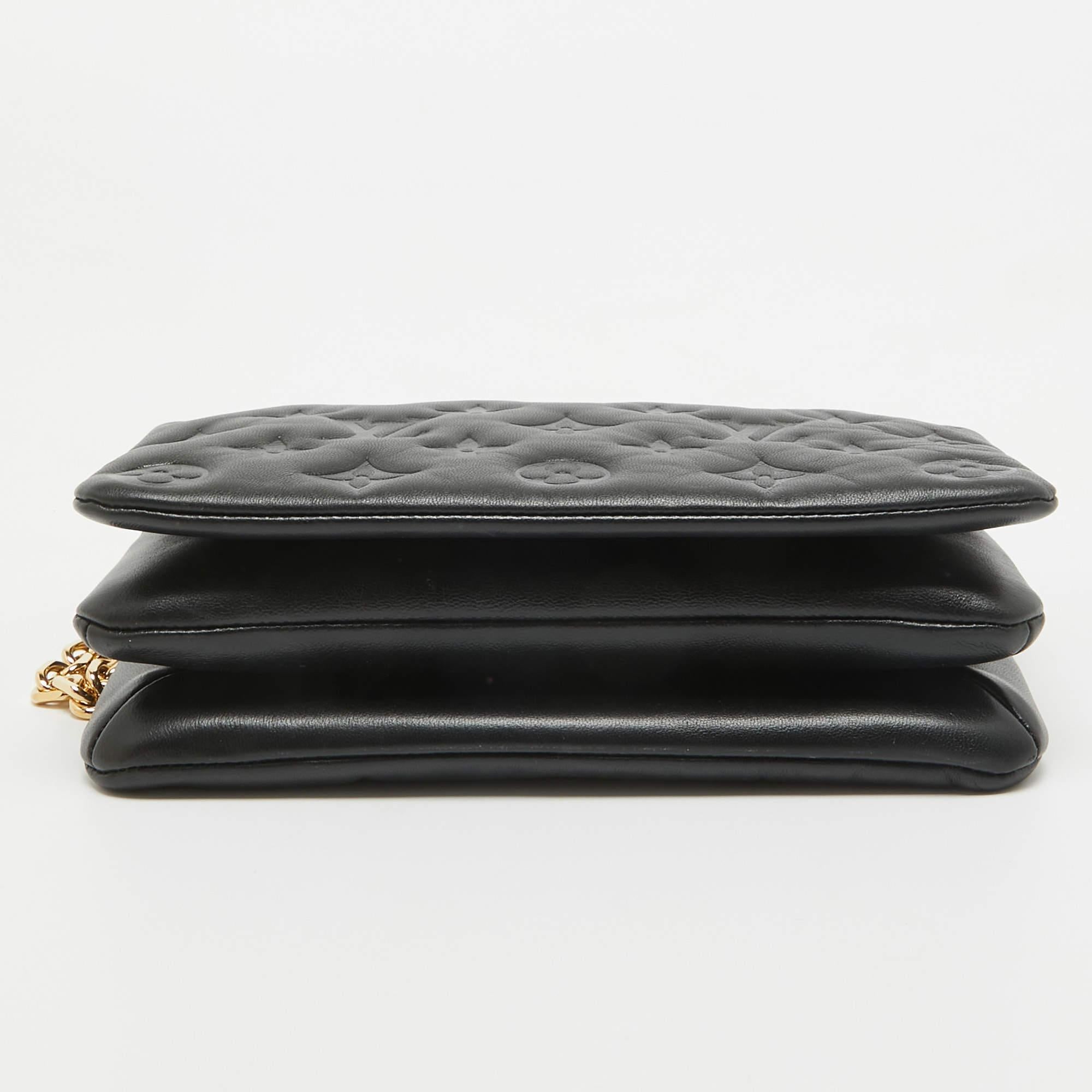 Louis Vuitton Black Monogram Leather Coussin Pochette Bag 2