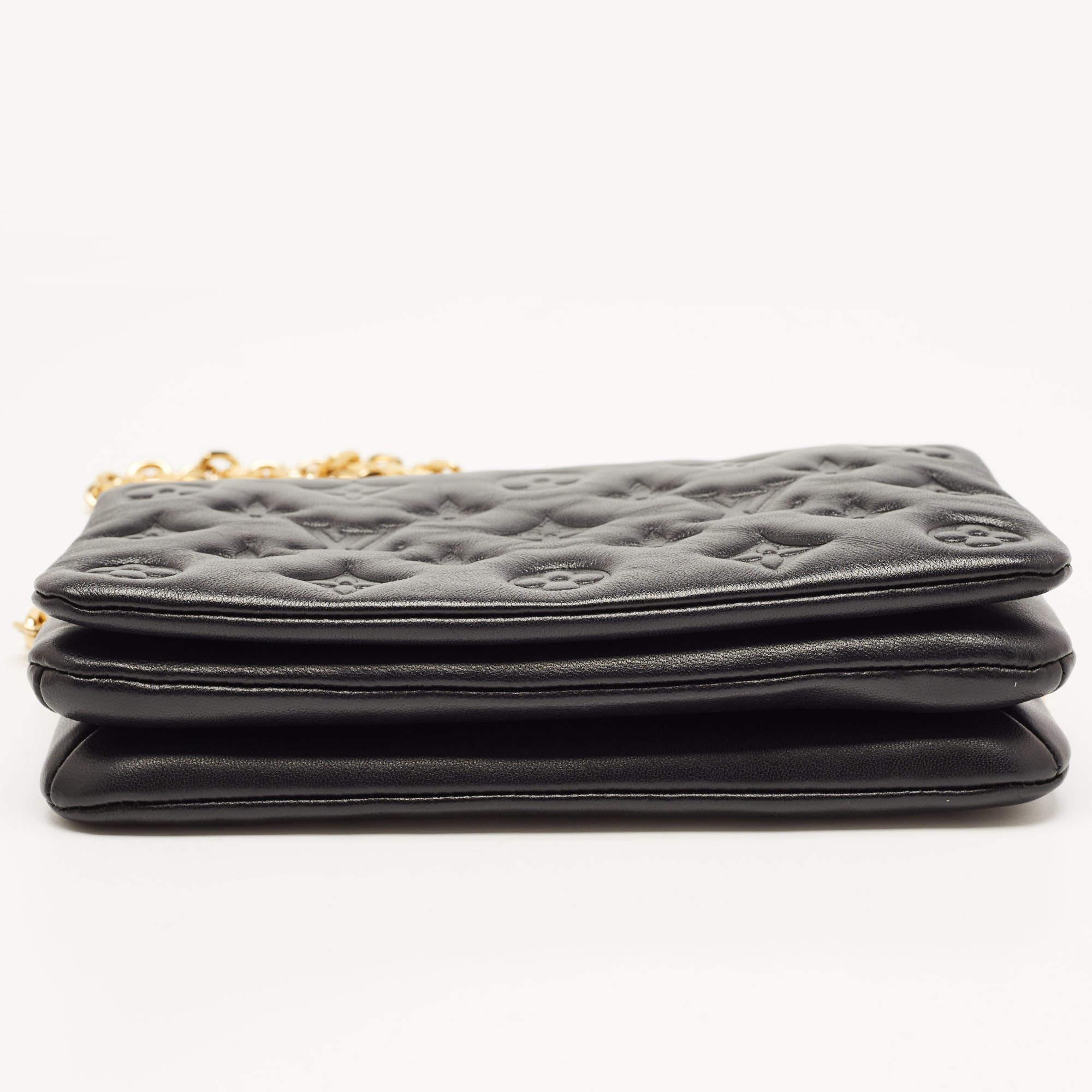 Louis Vuitton Black Monogram Leather Coussin Pochette Bag 2