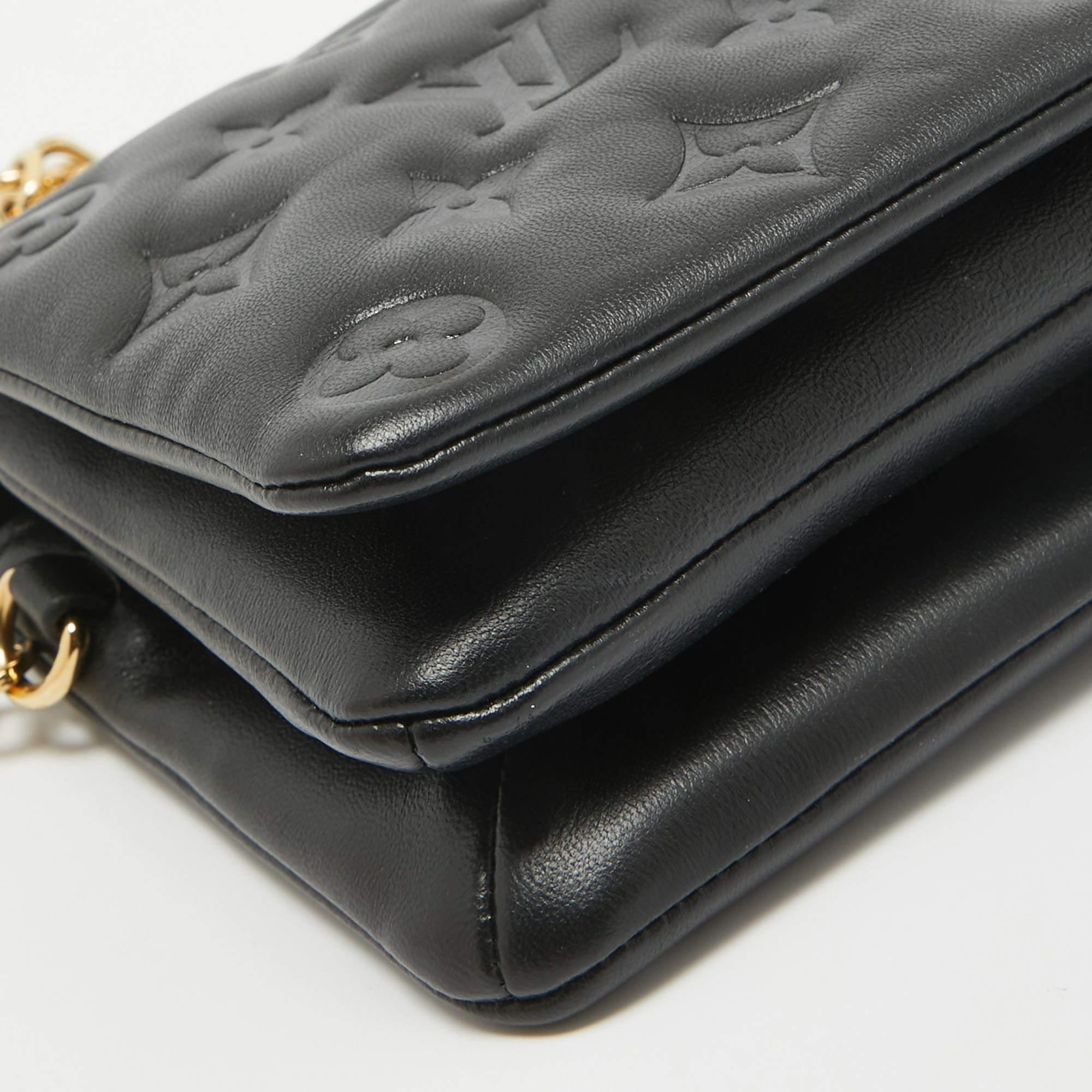 Louis Vuitton Black Monogram Leather Coussin Pochette Bag 5