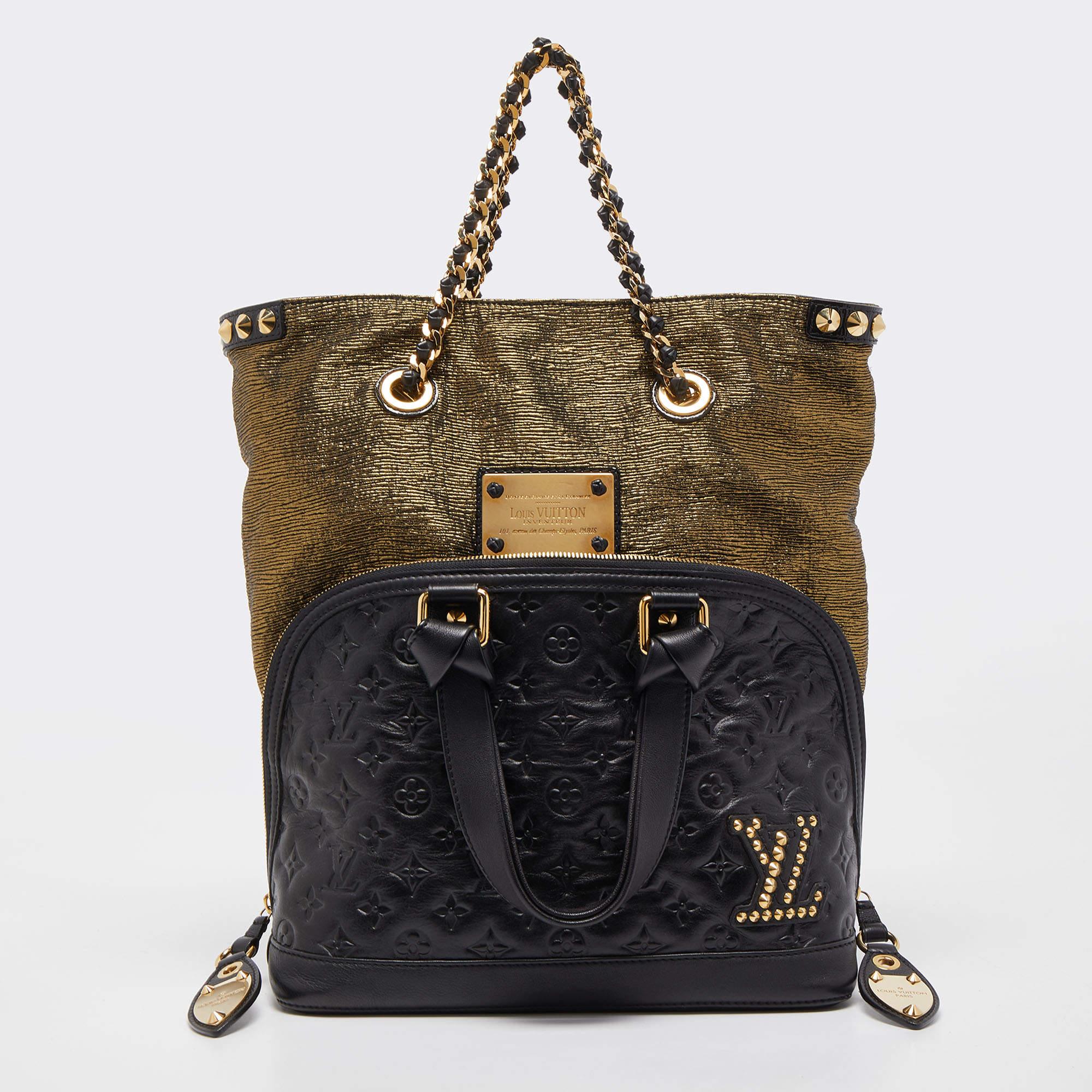 Louis Vuitton Black Monogram Leather Double Jeu Neo Alma Bag 3