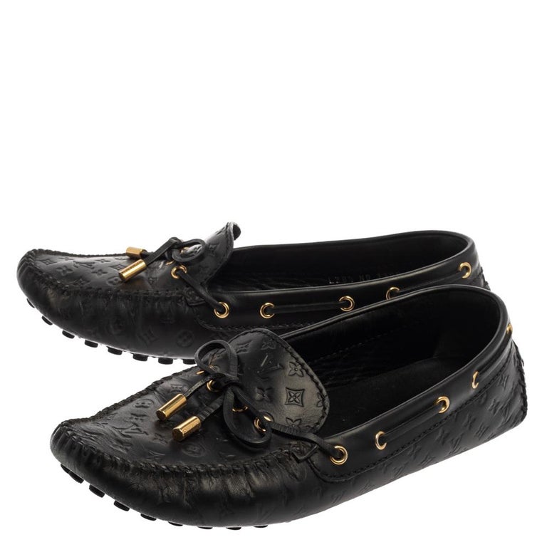 Louis Vuitton, Shoes, Louis Vuitton Suede Monogram Gloria Loafers 38  Marine