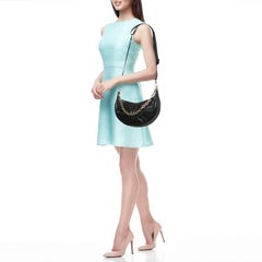 Louis Vuitton Black Monogram Leather Over The Moon Bag