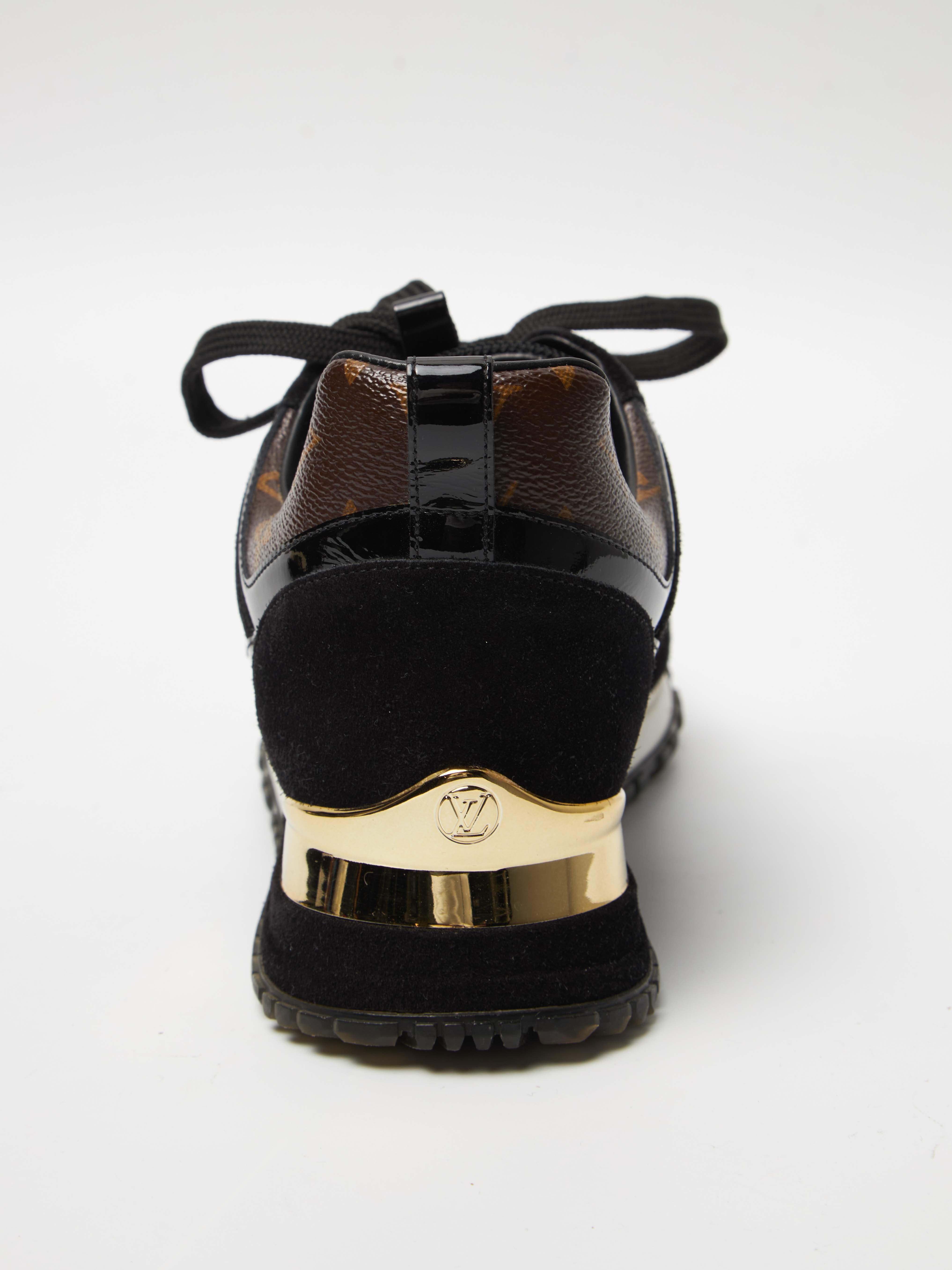 Louis Vuitton  Black Monogram Leather Sneakers  For Sale 1
