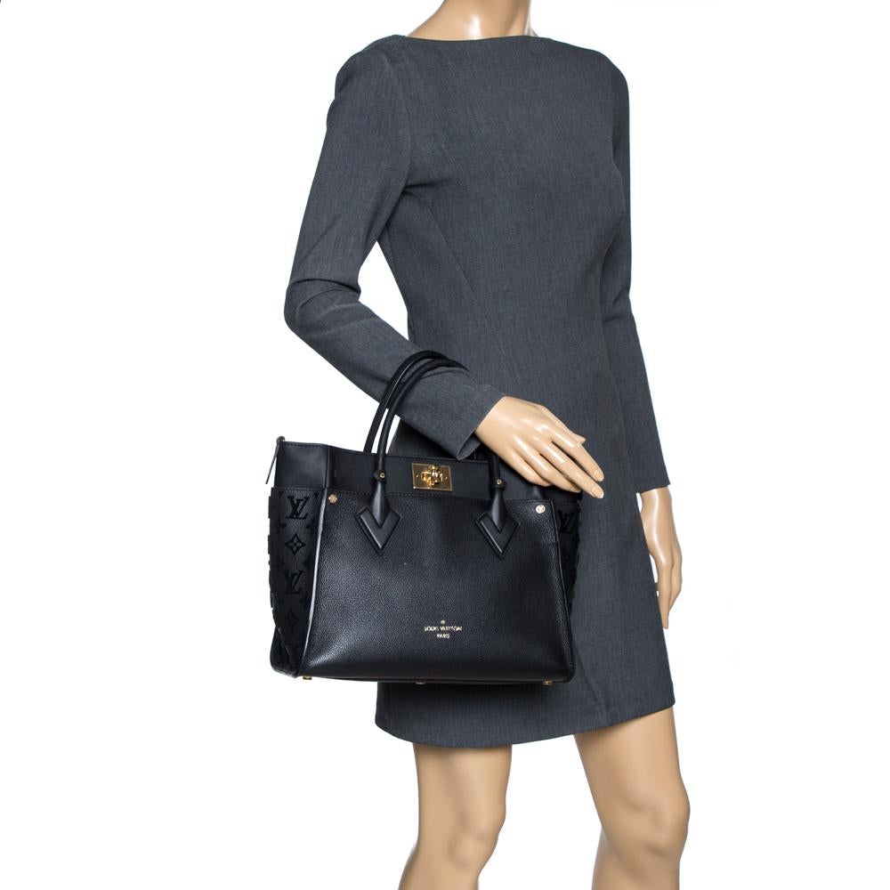 Louis Vuitton Schwarz Monogramm Leder Tuff On My Side Tasche im Zustand „Relativ gut“ in Dubai, Al Qouz 2