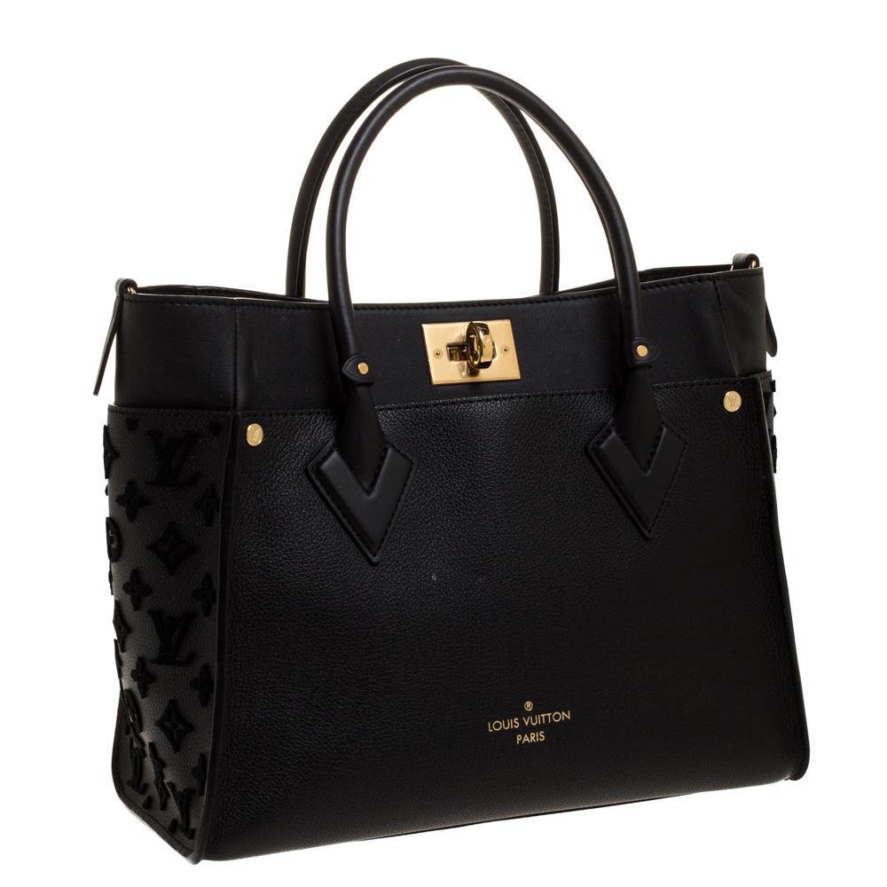 Louis Vuitton Schwarz Monogramm Leder Tuff On My Side Tasche Damen