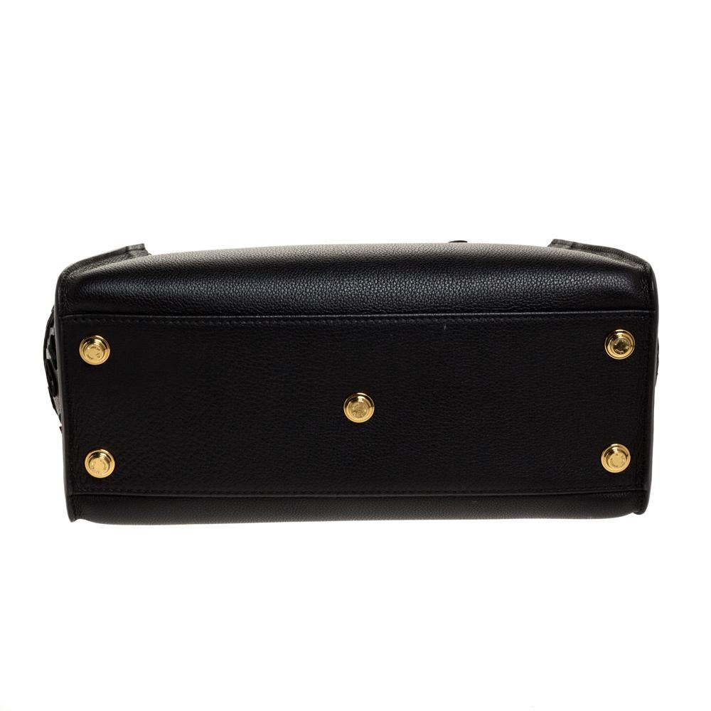 Louis Vuitton Schwarz Monogramm Leder Tuff On My Side Tasche 1