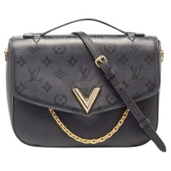 Louis Vuitton Black Monogram Leather Very Messenger Bag
