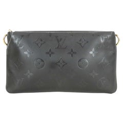 Louis Vuitton Black Monogram Leather Zip Pouch