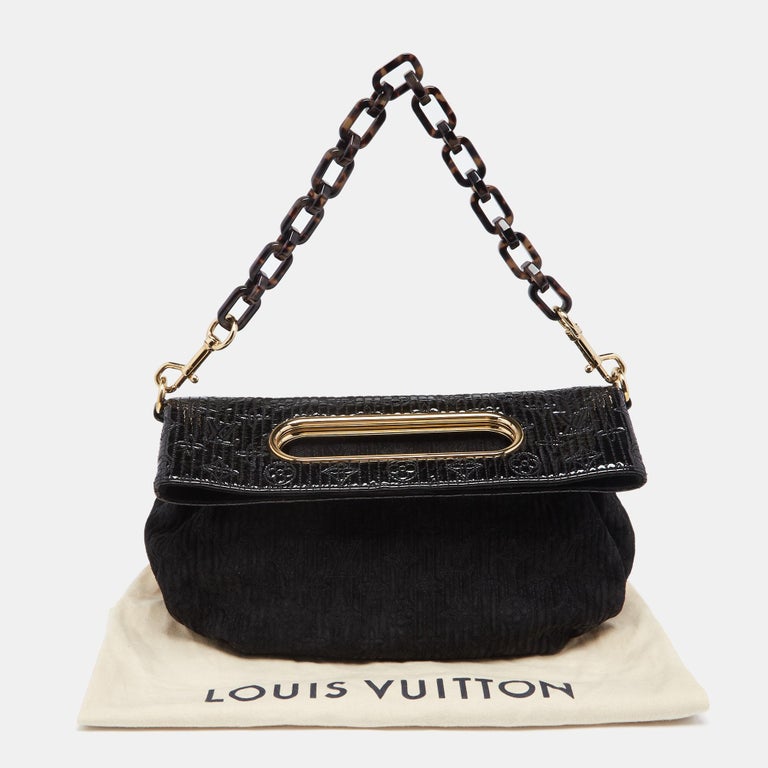 Louis Vuitton Black Sweet Monogram Black Enamel Silver Tone