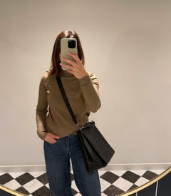 Louis Vuitton Black Monogram Mahina & Brown Calfskin Leather Babylone PM