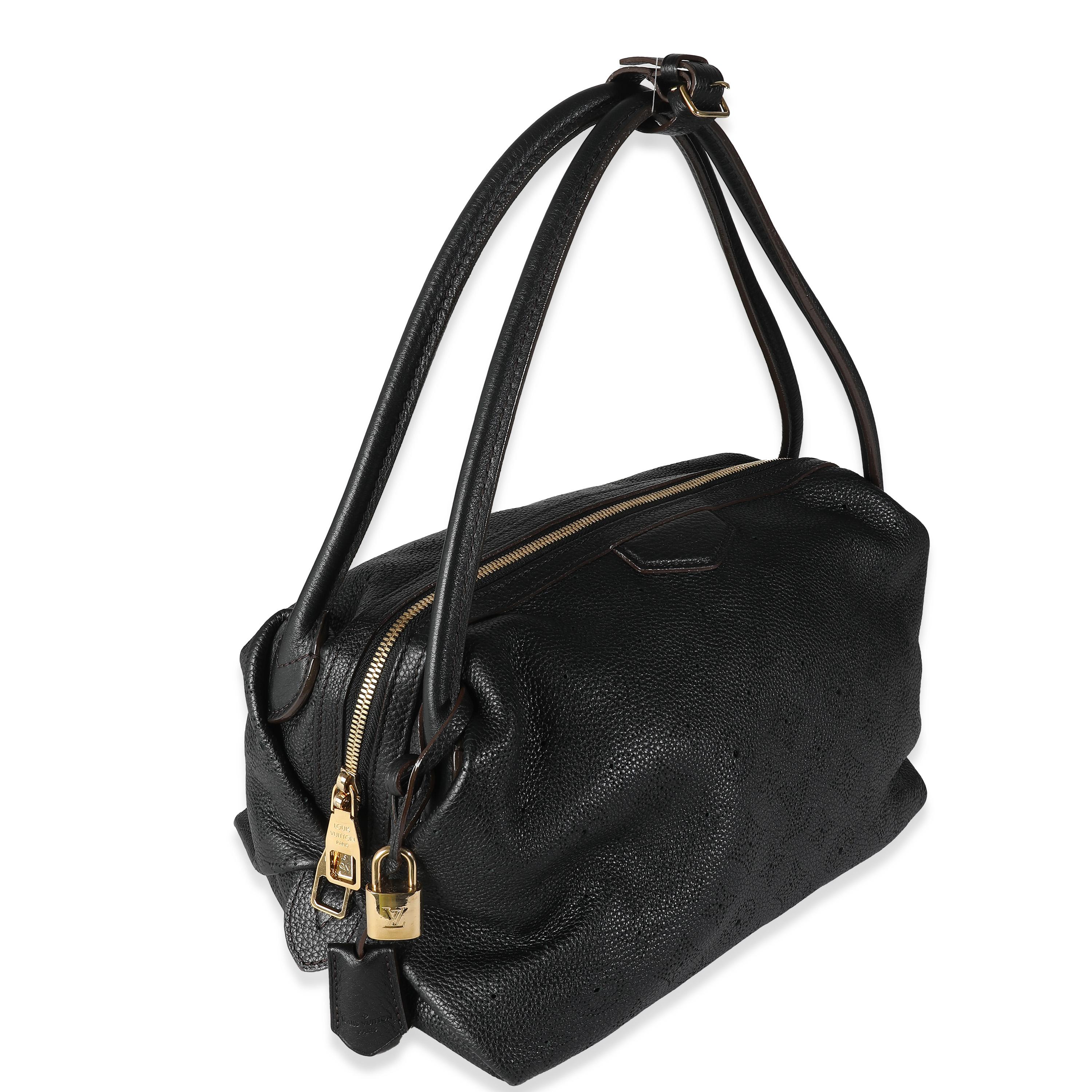 Louis Vuitton Black Monogram Mahina Galatea PM In Excellent Condition For Sale In New York, NY
