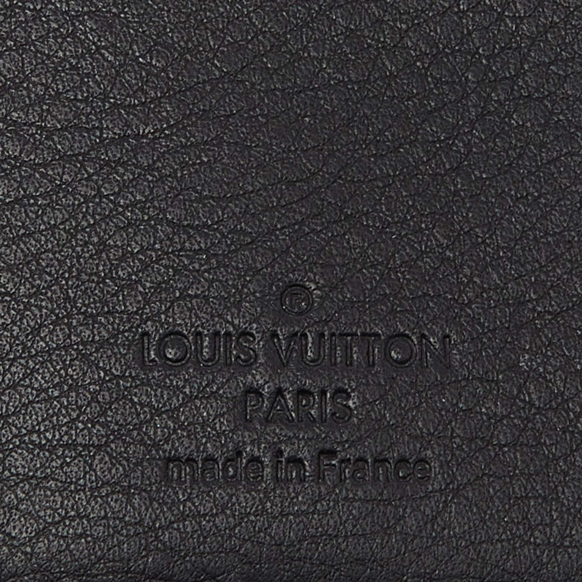 Louis Vuitton Black Monogram Mahina Leather Amelia Wallet 6