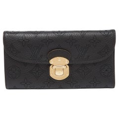 Louis Vuitton Black Leather Monogram Mahina Large QJB0AC1QEB021