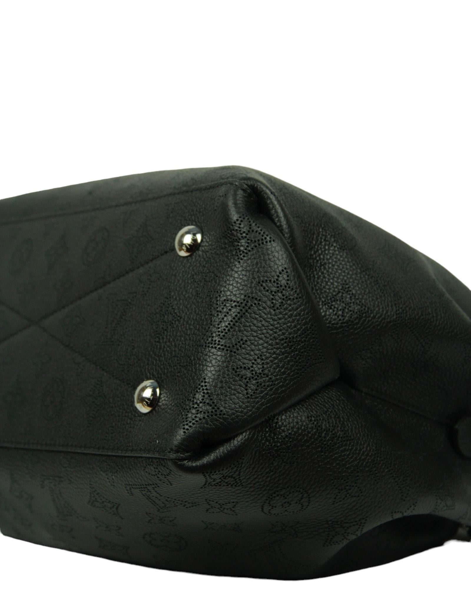 Louis Vuitton Black Monogram Mahina Leather Bella Tote Bag For Sale 1