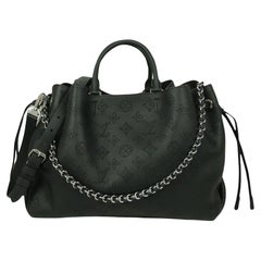 Louis Vuitton Schwarz Monogram Mahina Leder Bella Tote Tasche