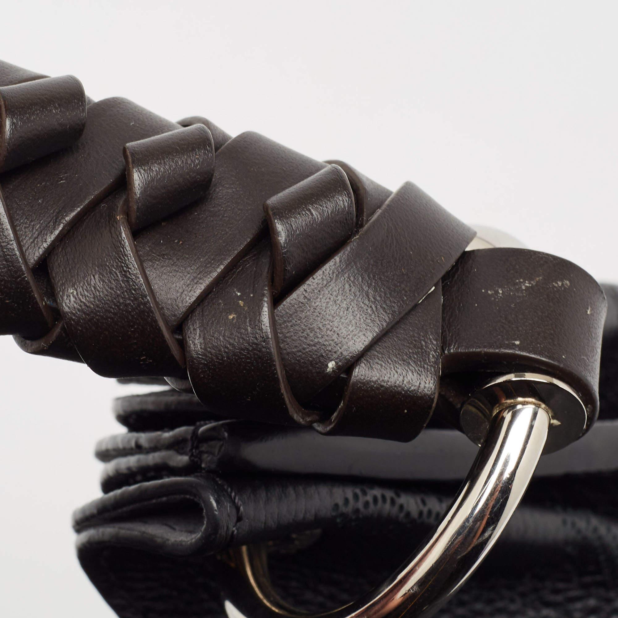 Louis Vuitton Black Monogram Mahina Leather Carmel Hobo 4