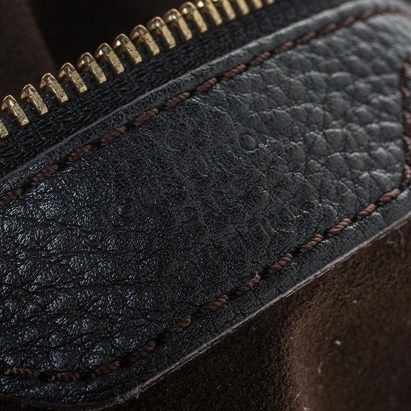 Louis Vuitton Black Monogram Mahina Leather L Bag 6