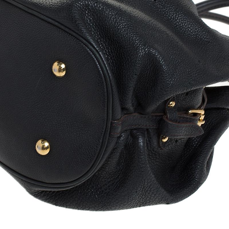 Louis Vuitton Black Monogram Mahina Leather L Bag 4