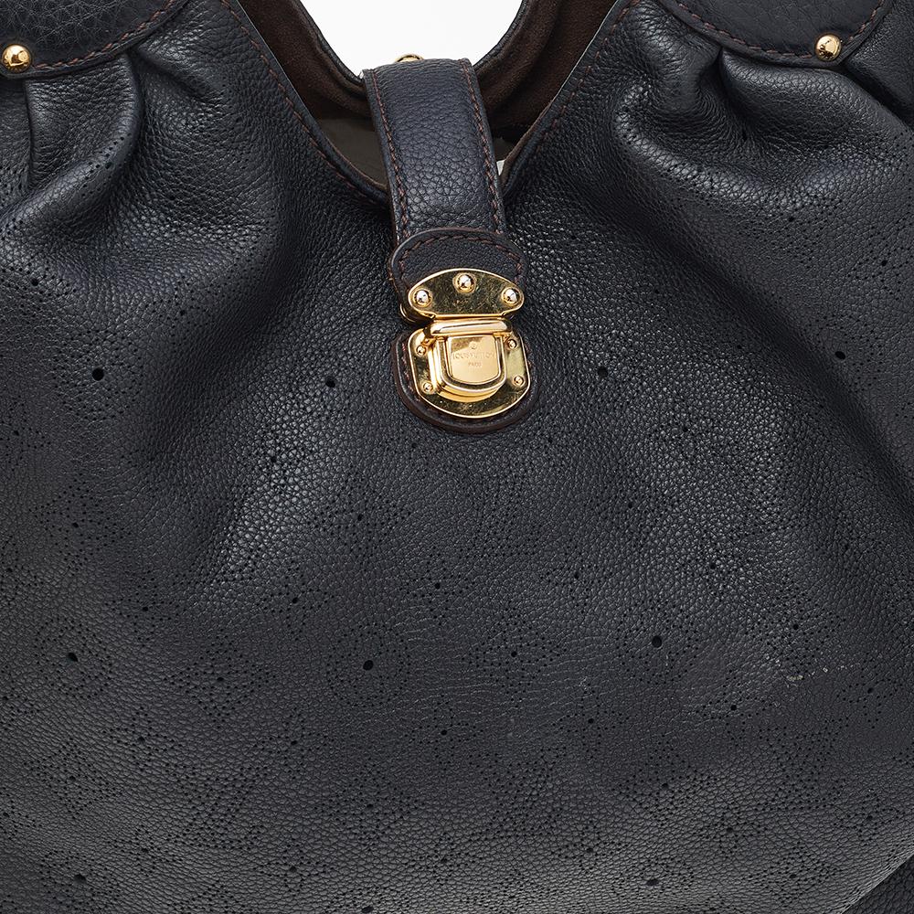 Louis Vuitton Black Monogram Mahina Leather Large Hobo 4