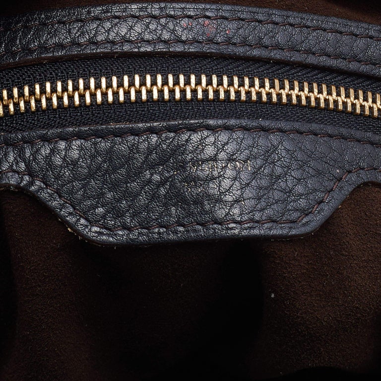 Louis Vuitton Black Monogram Mahina Leather Selene MM Bag
