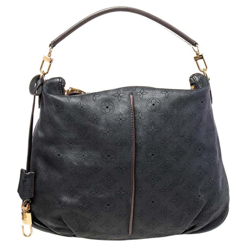 Louis Vuitton Black Monogram Mahina Leather Selene MM Bag at 1stDibs