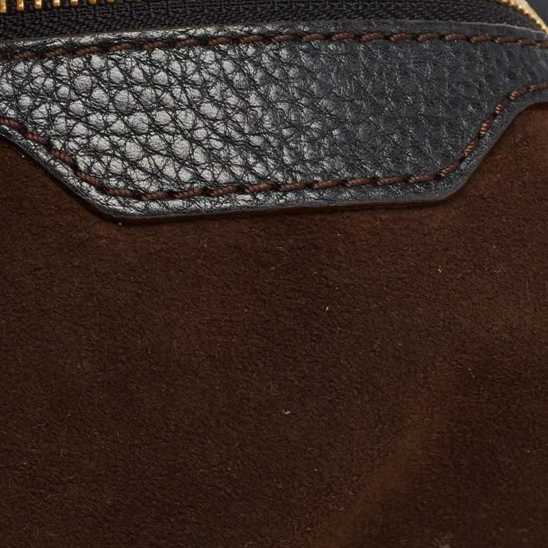 Louis Vuitton Black Monogram Mahina Leather Surya L Bag For Sale 7