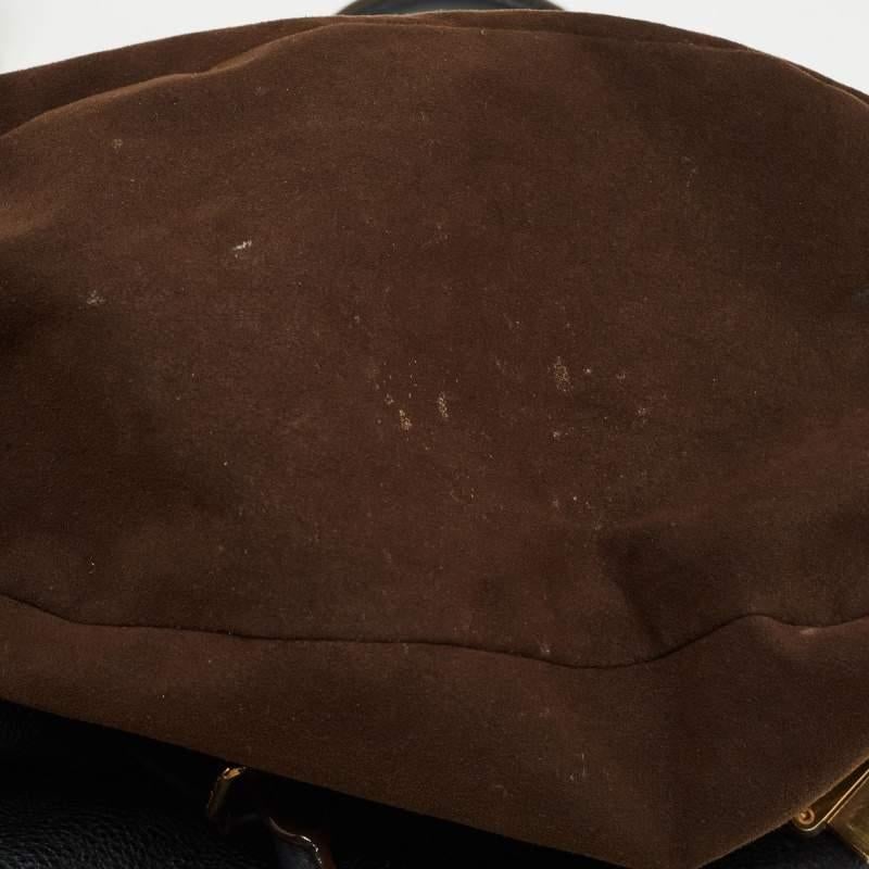 Louis Vuitton Black Monogram Mahina Leather Surya L Bag 7
