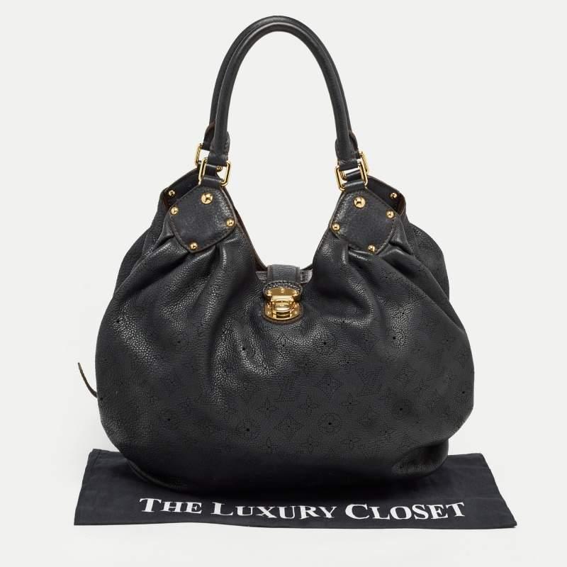 Louis Vuitton Black Monogram Mahina Leather Surya L Bag 12