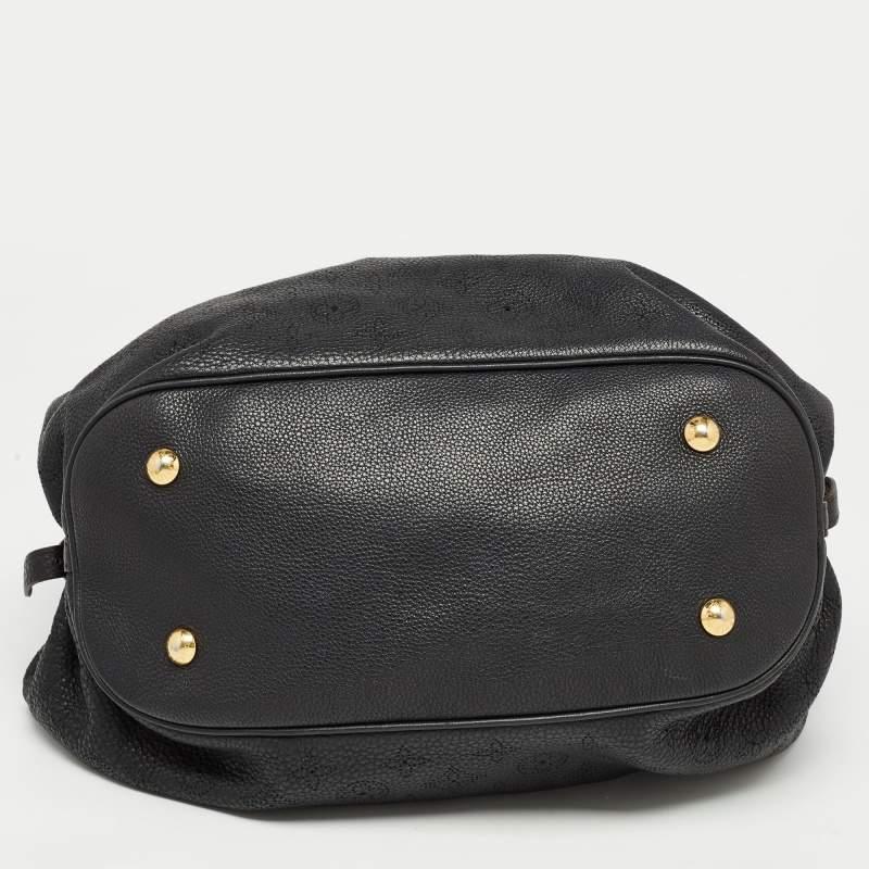 Louis Vuitton Black Monogram Mahina Leather Surya L Bag For Sale 5