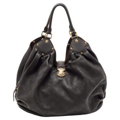Louis Vuitton Black Monogram Mahina Leather Surya XL Bag