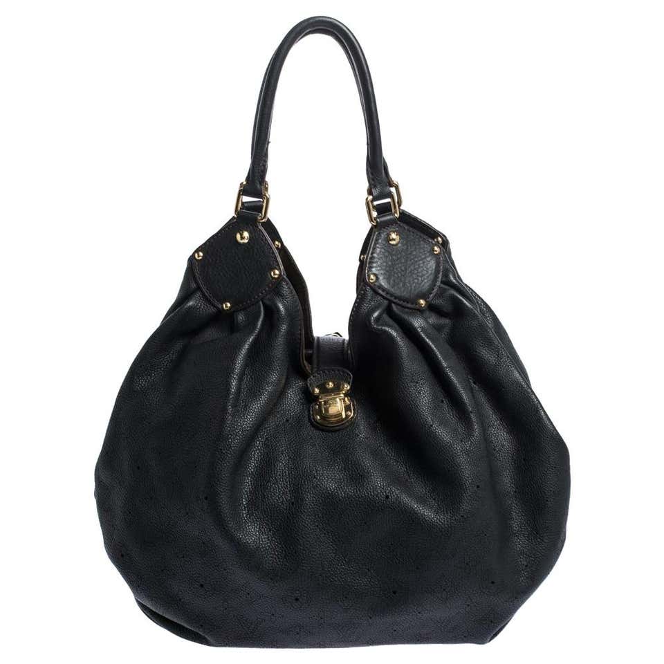 Louis Vuitton Black Monogram Mahina Leather XL Bag at 1stDibs