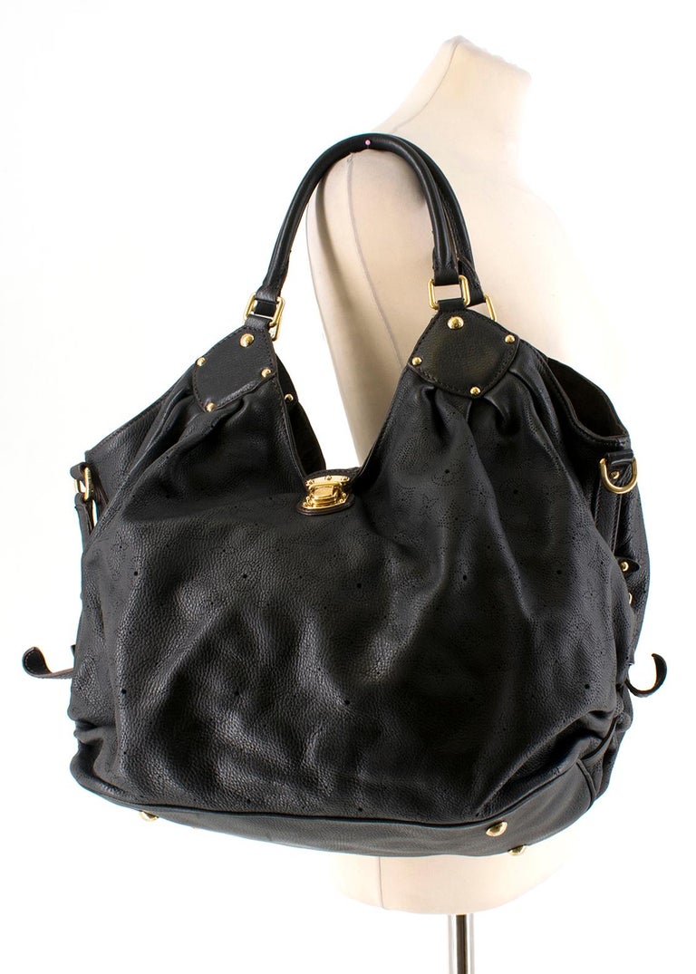 Louis Vuitton Black Monogram Mahina Leather XL Handbag at 1stdibs