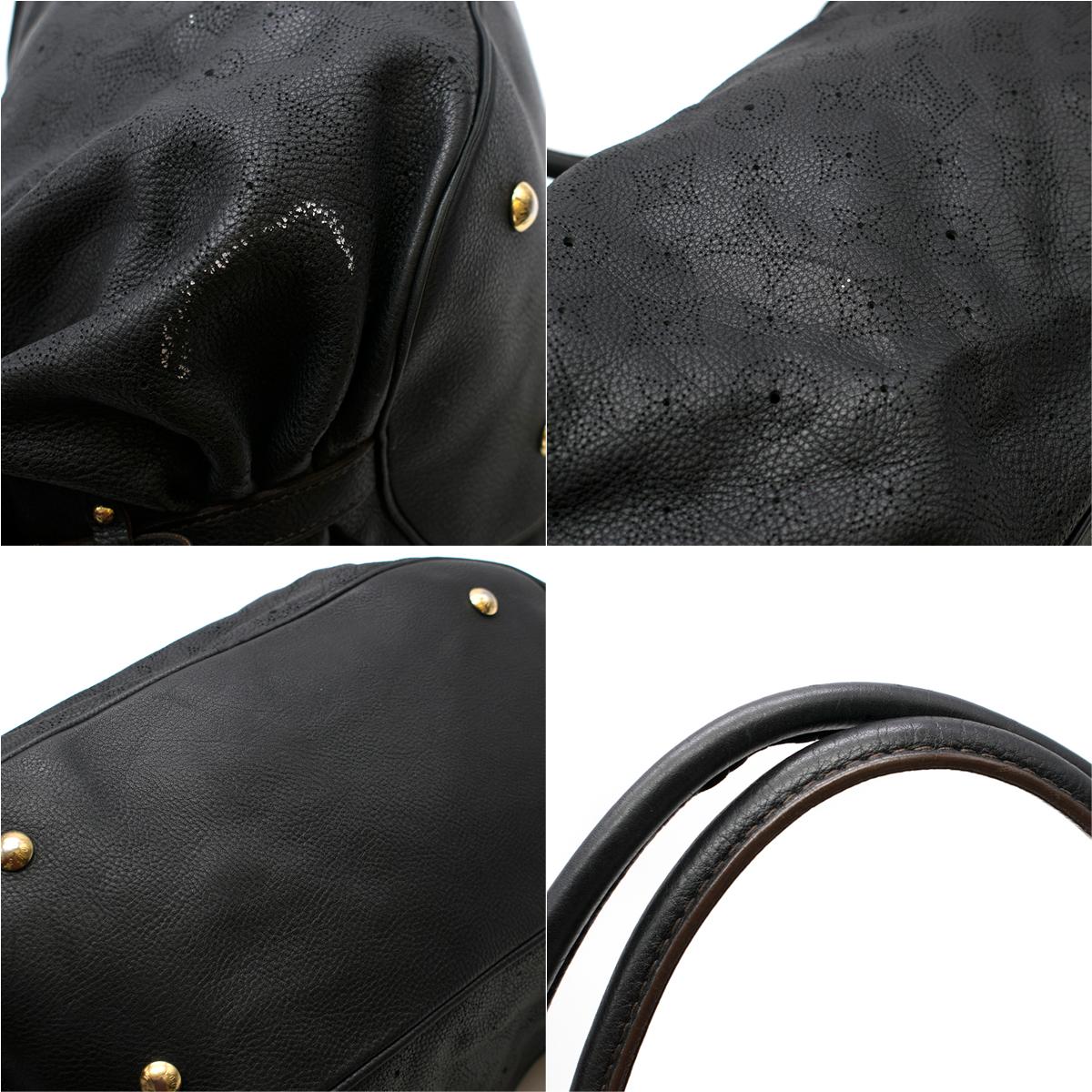 Louis Vuitton Black Monogram Mahina Leather XL Handbag 2