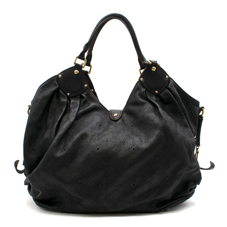 Louis Vuitton Black Monogram Mahina Leather XL Handbag with Gold-tone hardware at 1stdibs