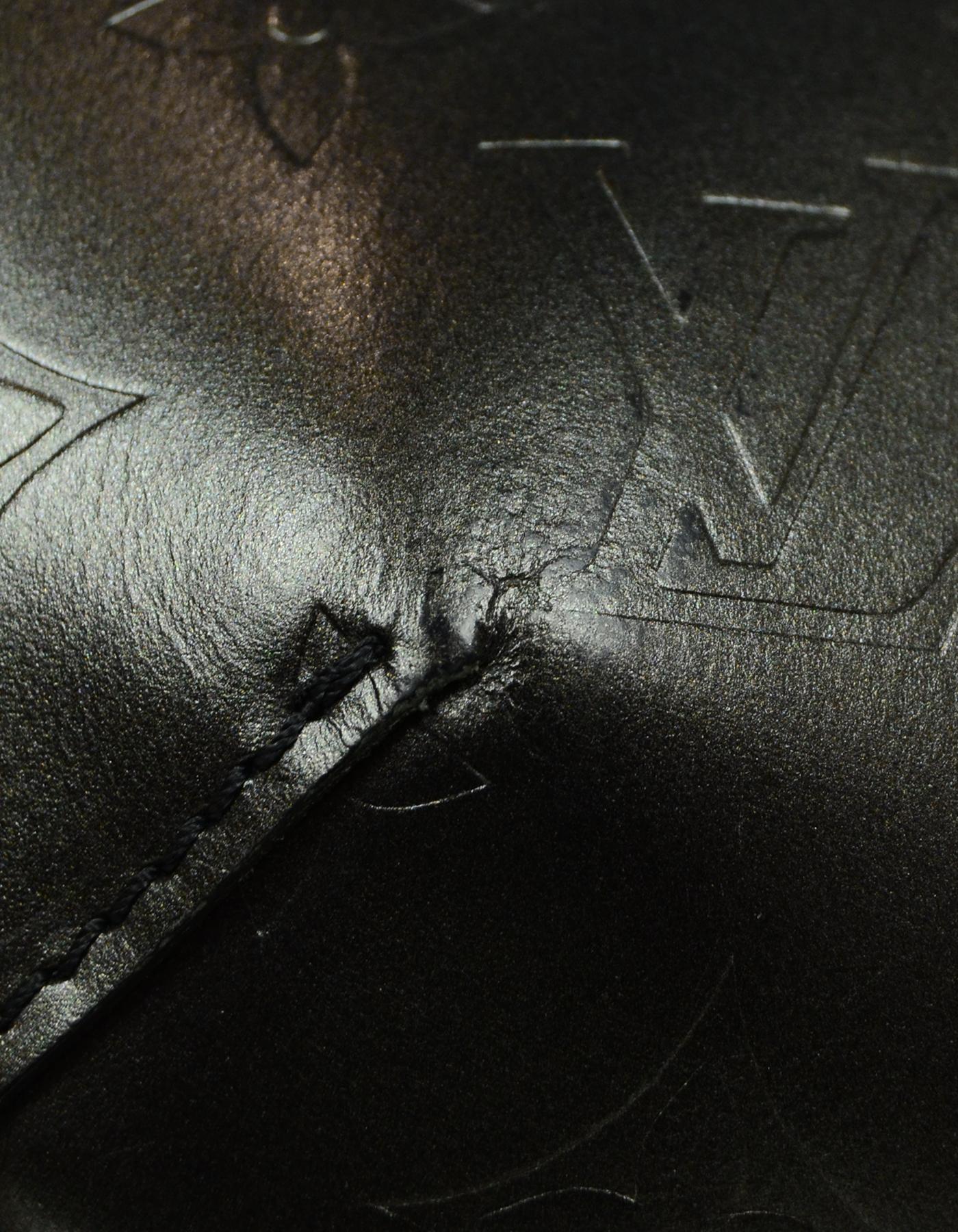 Louis Vuitton Black Monogram Mat Fowler Vernis Pochette Bag 1