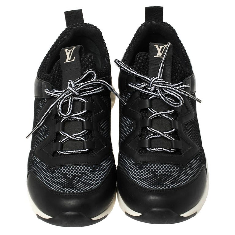 Louis Vuitton Black Monogram Mesh and Leather Aftergame Sneakers Size ...