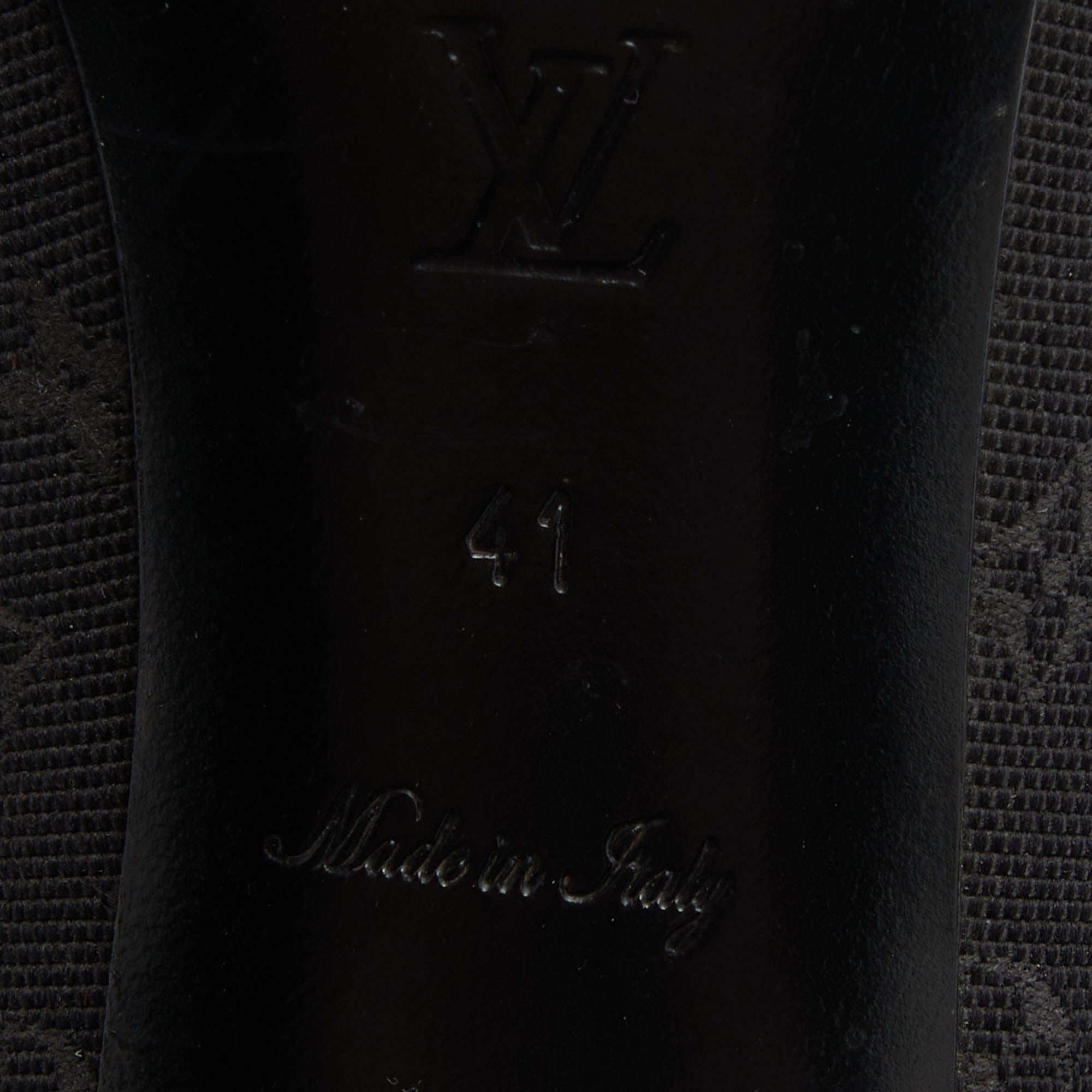 Louis Vuitton Black Monogram Mini Lin Raquel Pointed Toe Pumps Size 41 2