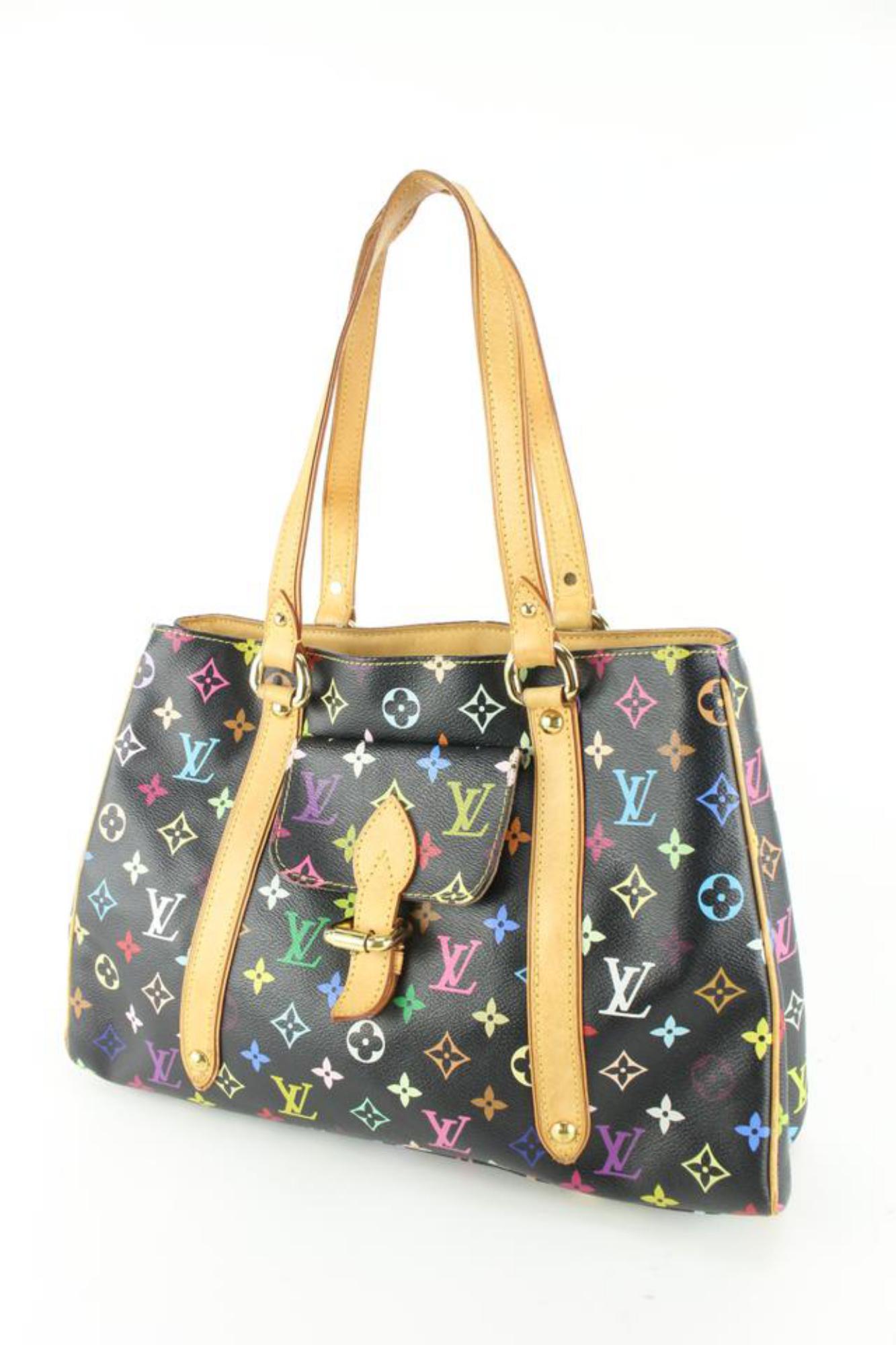 Louis Vuitton Black Monogram Multicolor Aurelia Shoulder Bag 17lk531s 5