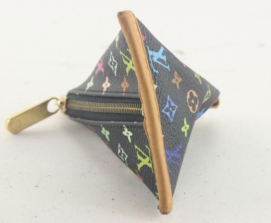 Louis Vuitton Black Monogram Multicolor Berlingo Coin Pouch Keychain 1LV824K For Sale 1