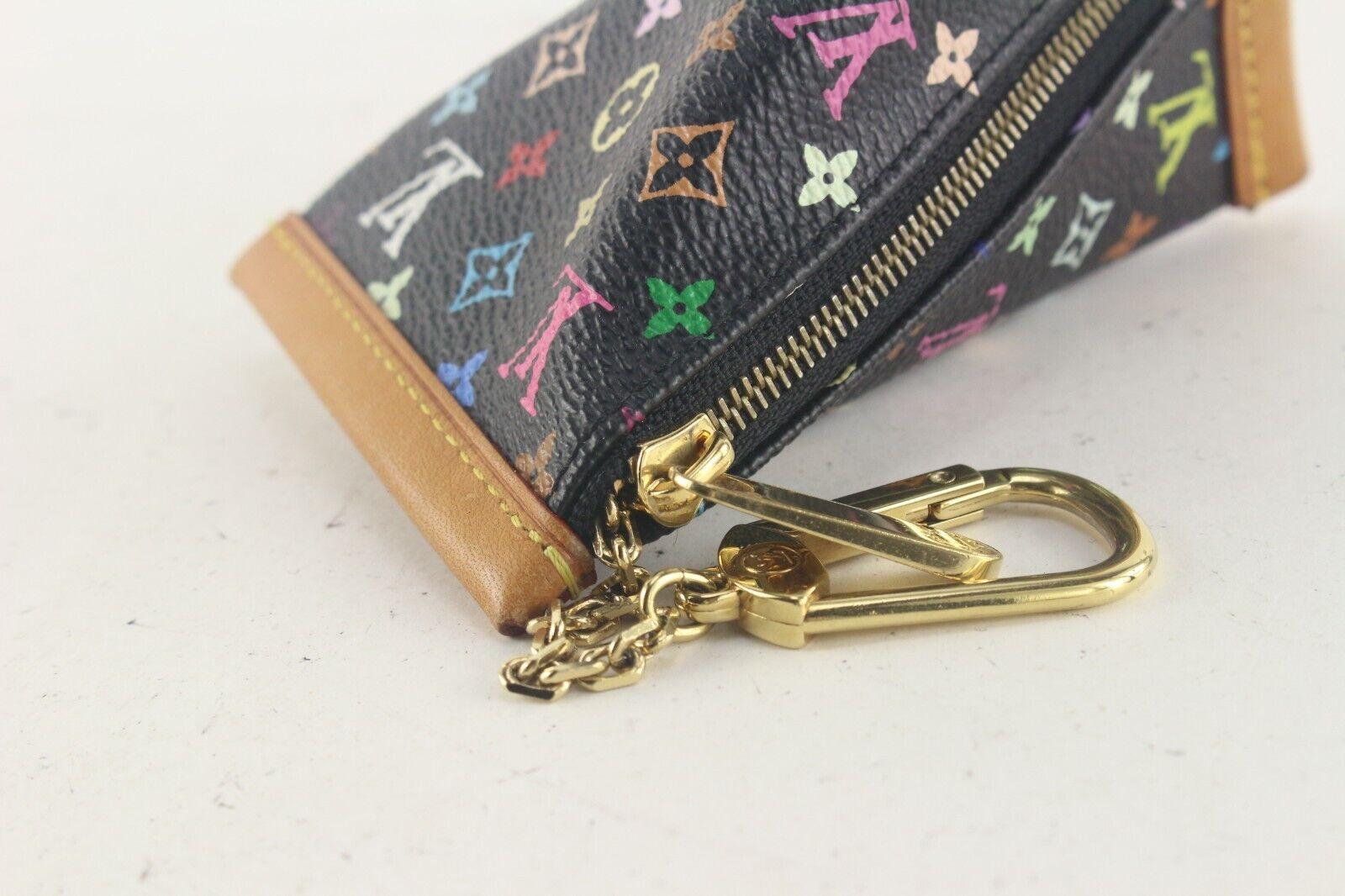Louis Vuitton Black Monogram Multicolor Berlingo Coin Pouch Keychain 1LV824K en vente 3
